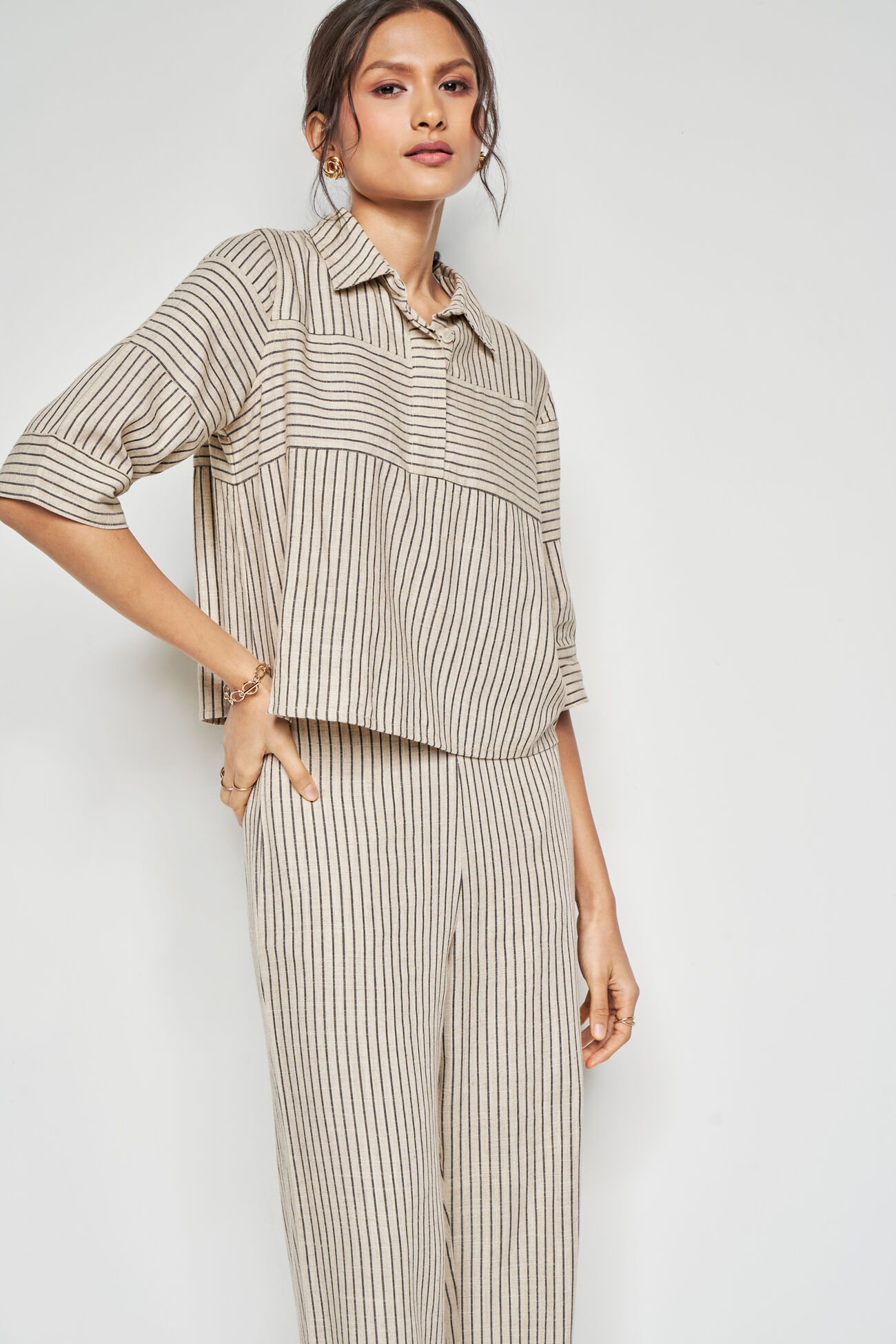 The Stripes Coord Set, Cream, image 8